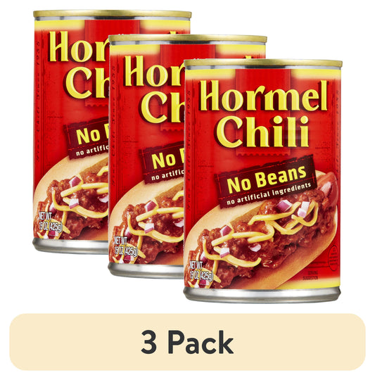 (3 Pack)  Chili, No Beans, No Artificial Ingredients, 15 Oz